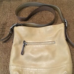 Coach crossbody bag tan excellent cond leather